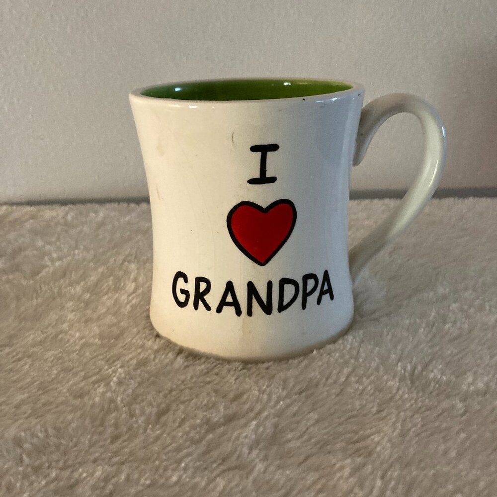 Our Name is Mud Hand Painted "I Love Grandpa" 16oz Mug
